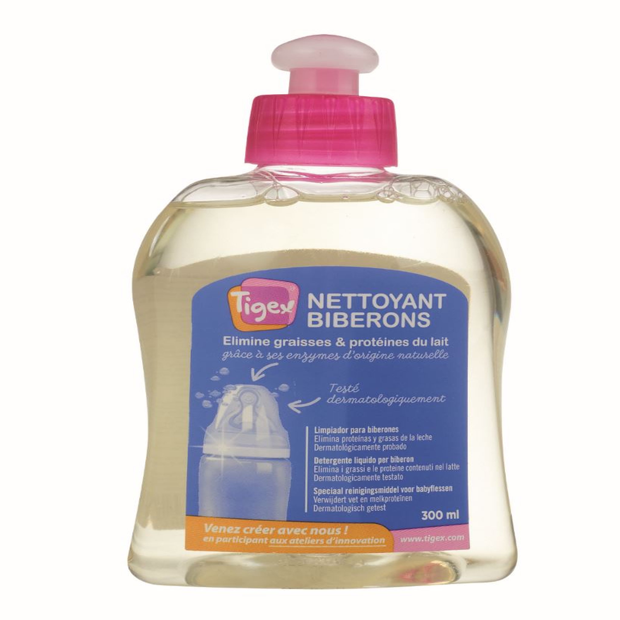 TIGEX Liquide nettoyant spécial biberons et tétines 300 ml