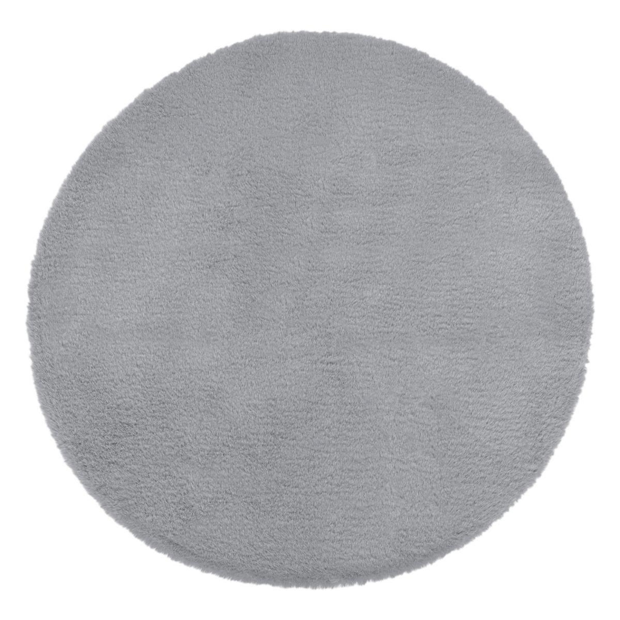 ATMOSPHERA Tapis rond imitation fourrure  doucea  80cm gris