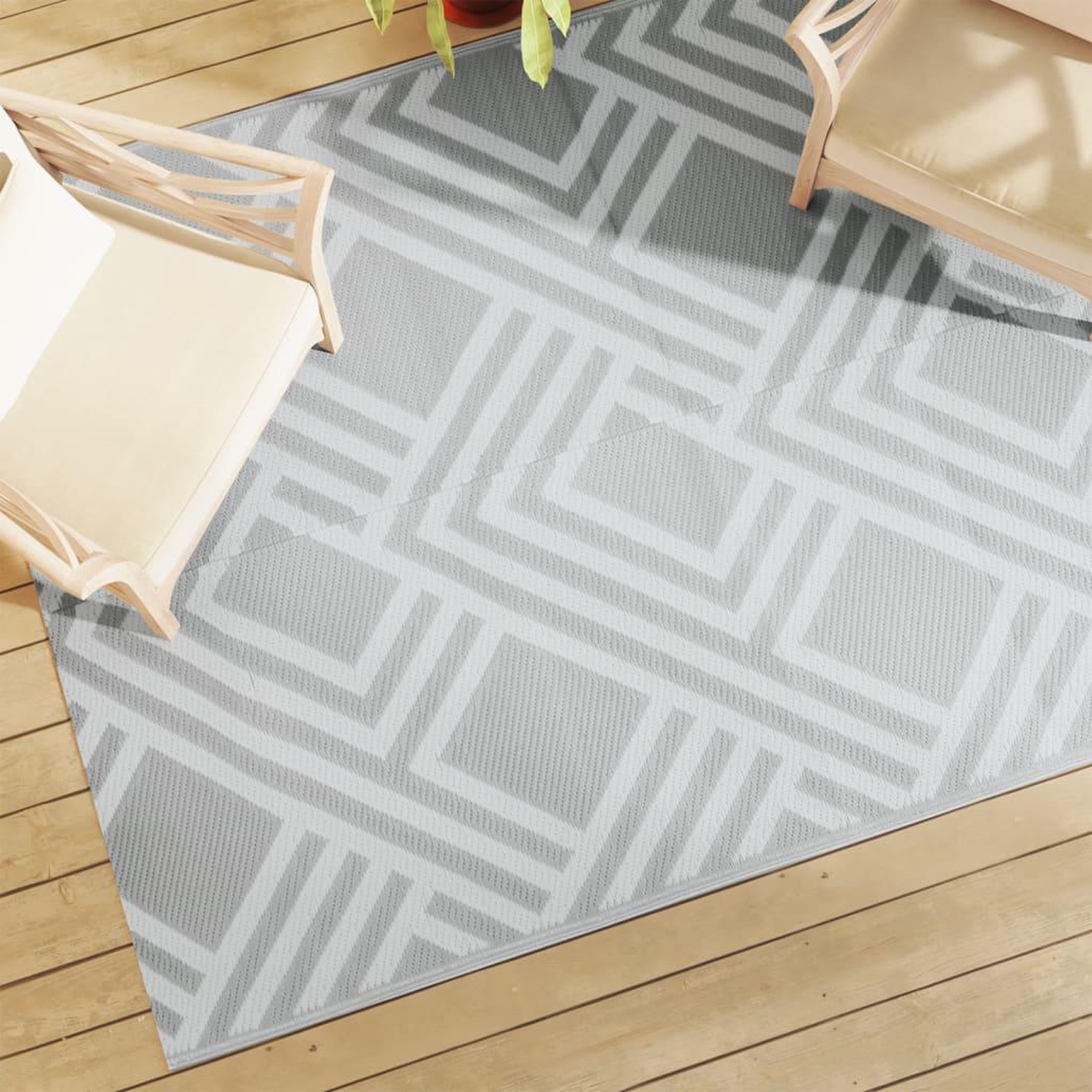 VIDAXL Tapis d'exterieur ARAKIL Gris 160x230 cm PP