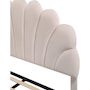 Voir la diapositive 4 : Habitat et Jardin Lit coquillage en velours  Manon  - Beige - 140 x 190 cm