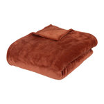 ATMOSPHERA Plaid Doux Uni  Flanel  180x230cm Terracotta