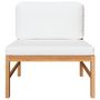Voir la diapositive 3 : VIDAXL Salon de jardin 3 pcs avec coussins creme Bois de teck