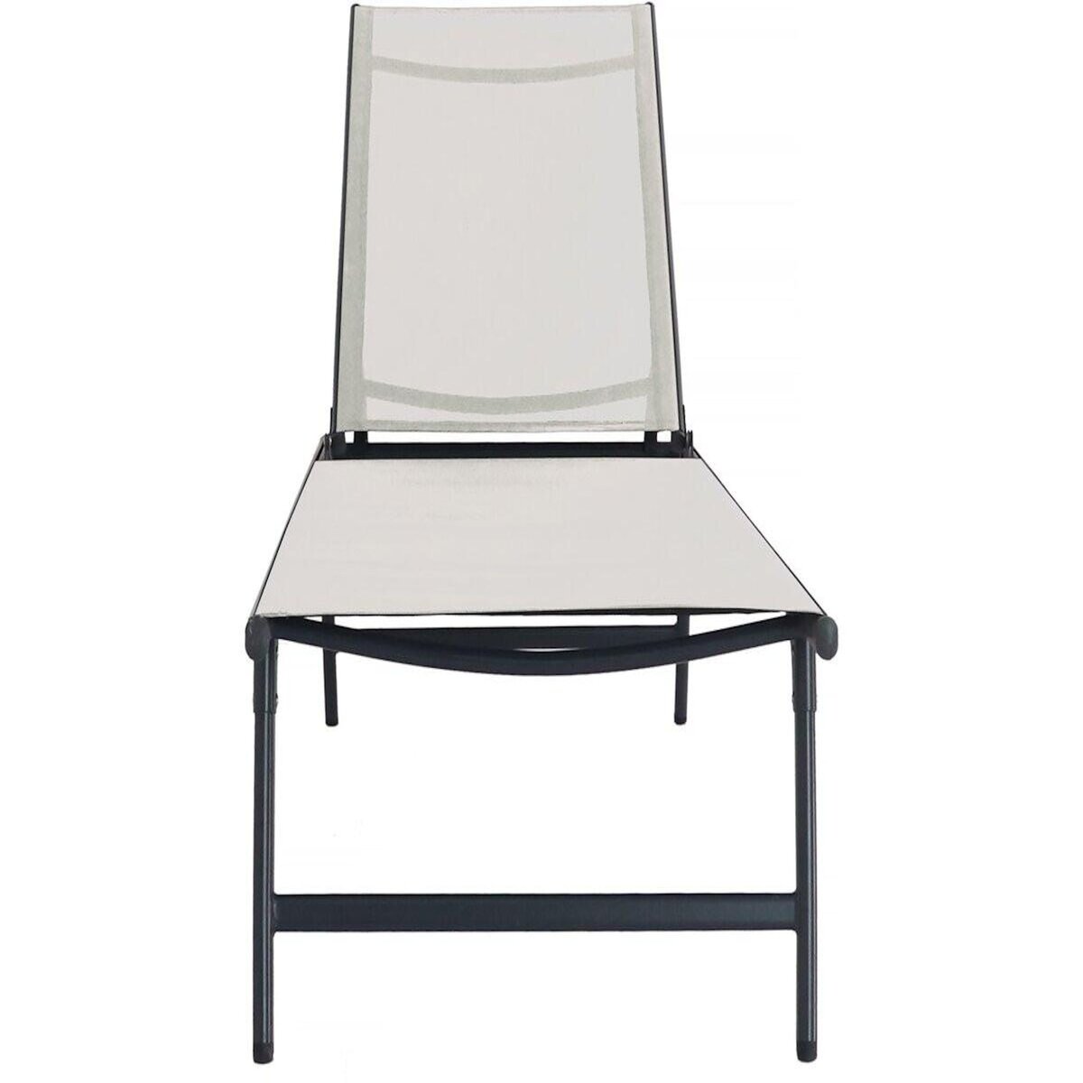 Habitat et Jardin Lot de 2 bains de soleil en métal  Sublima  - 180 x 54 x 104 cm - Beige