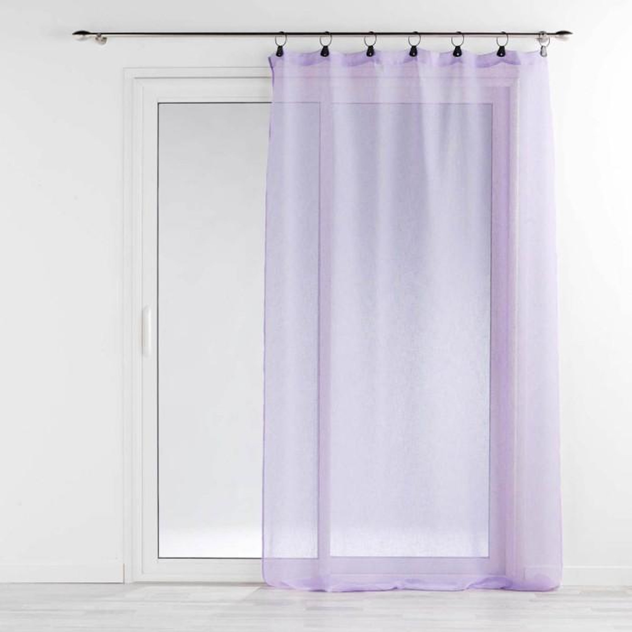 Paris Prix Rideau Voilage à Anneaux  Linka  140x240cm Lilas