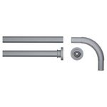 SEALSKIN Sealskin Tringle de rideau de douche d'angle 90x90 cm Gris mat