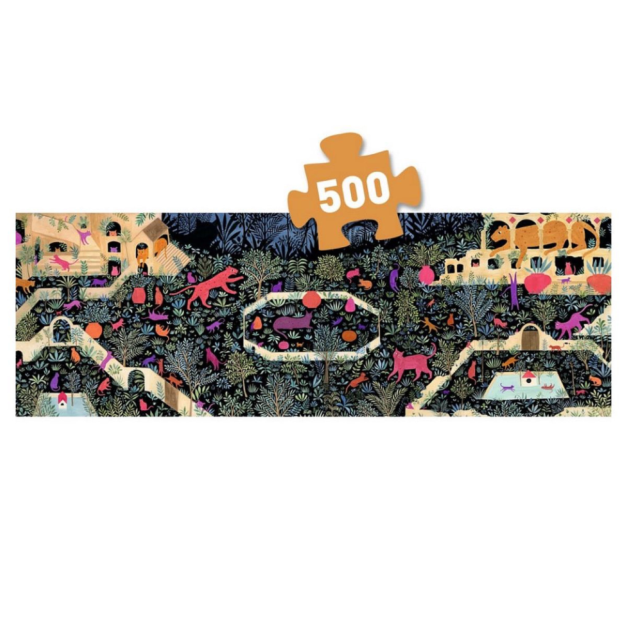 Voir la diapositive 2 : Djeco Puzz Gallery - 500 pcs - The kingdom of cats