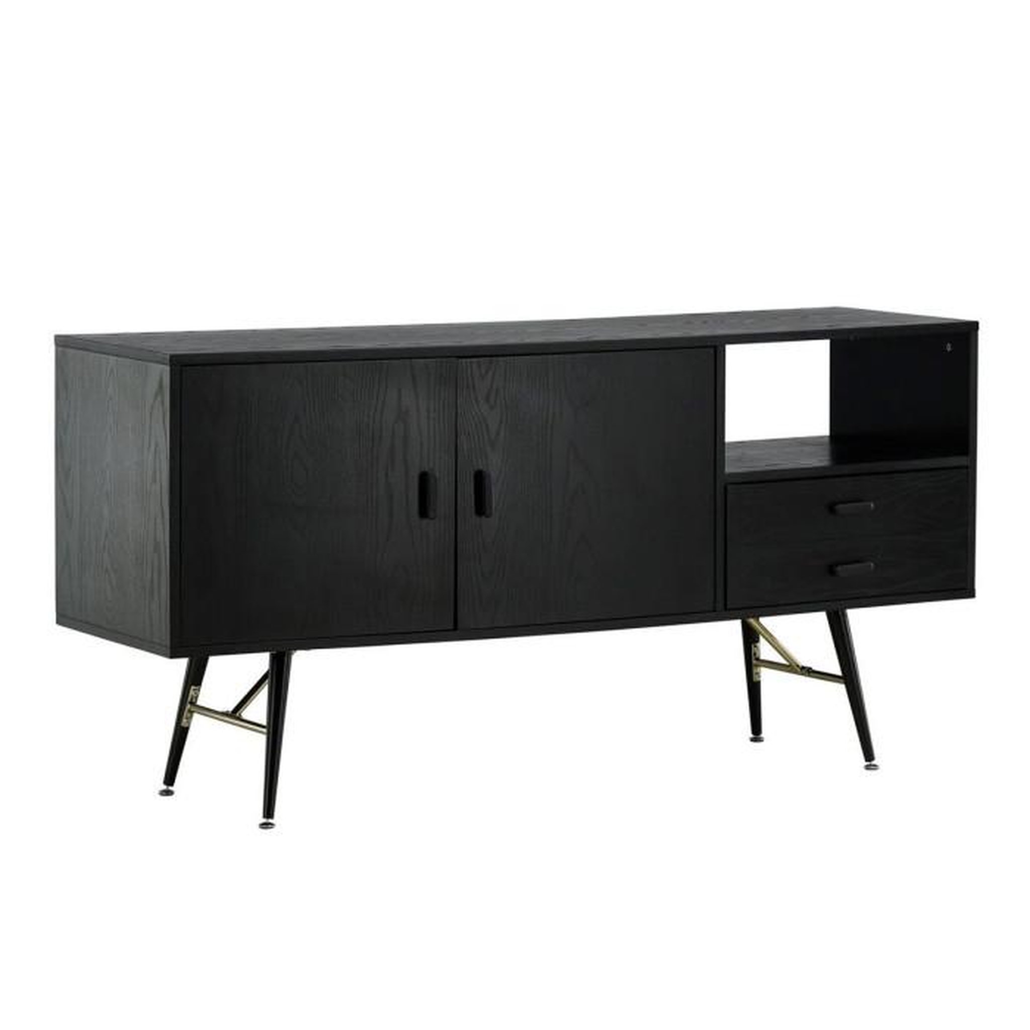Paris Prix Bahut 2 Portes & 2 Tiroirs  Gold  160cm Noir