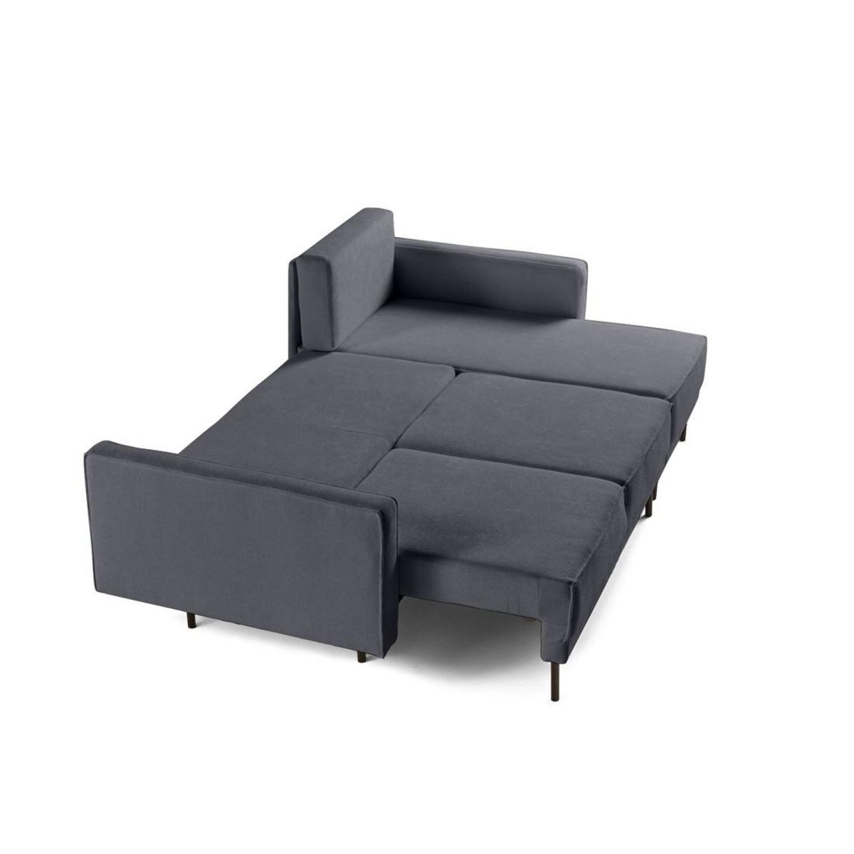 BEST MOBILIER Charlie - canapé d'angle réversible 4 places - convertible avec coffre - en tissu