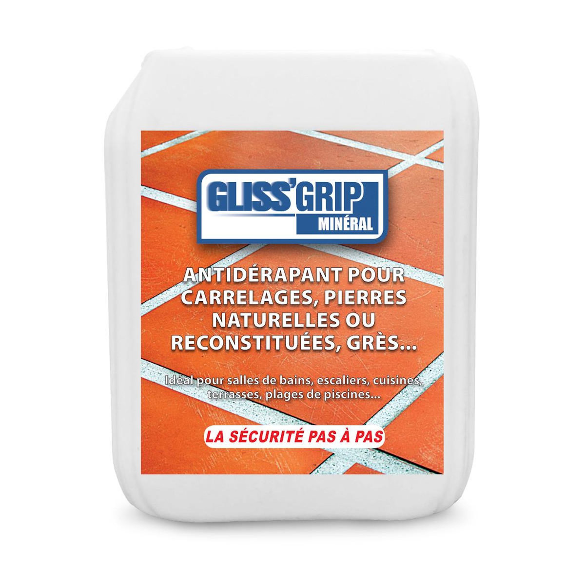 GLISS GRIP Traitement antidérapant pour toutes les surfaces minérales - int/ext - grip mineral 5l