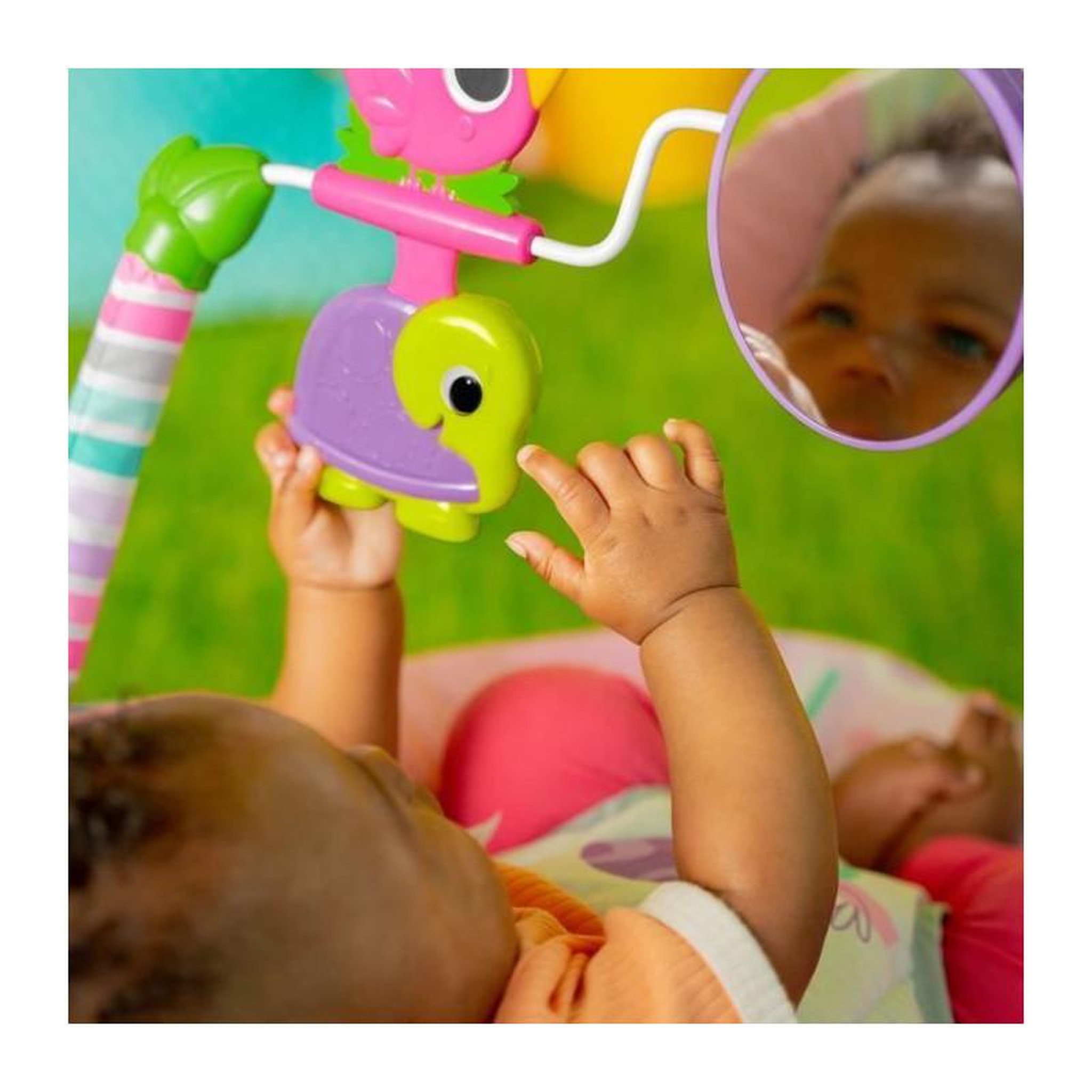 Voir la diapositive 6 : Bright Starts BRIGHT STARTS Transat pink paradise, vibrations apaisantes, jouets interactifs, des la naissance