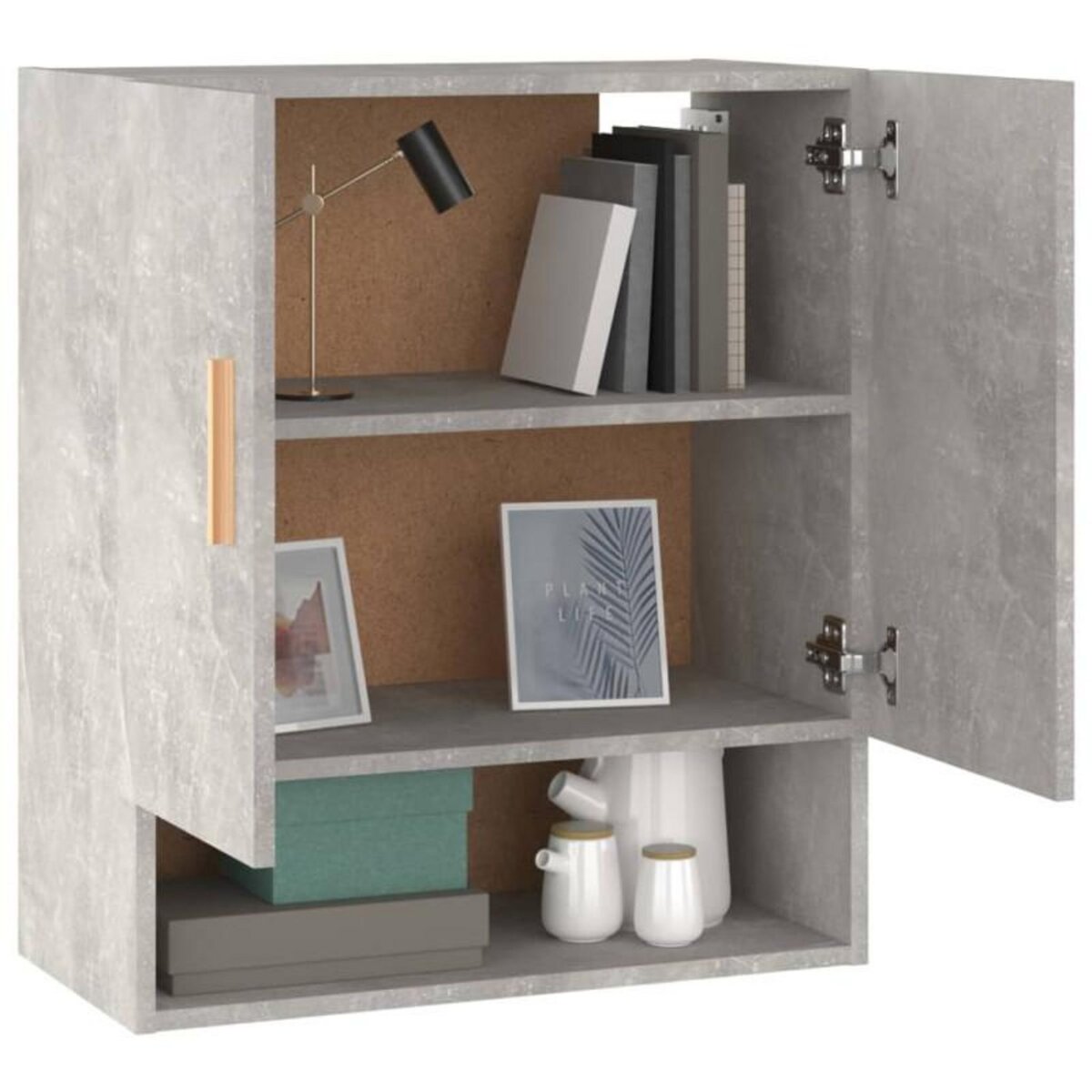 VIDAXL Armoire murale Gris béton 60x31x70 cm Bois d ingénierie