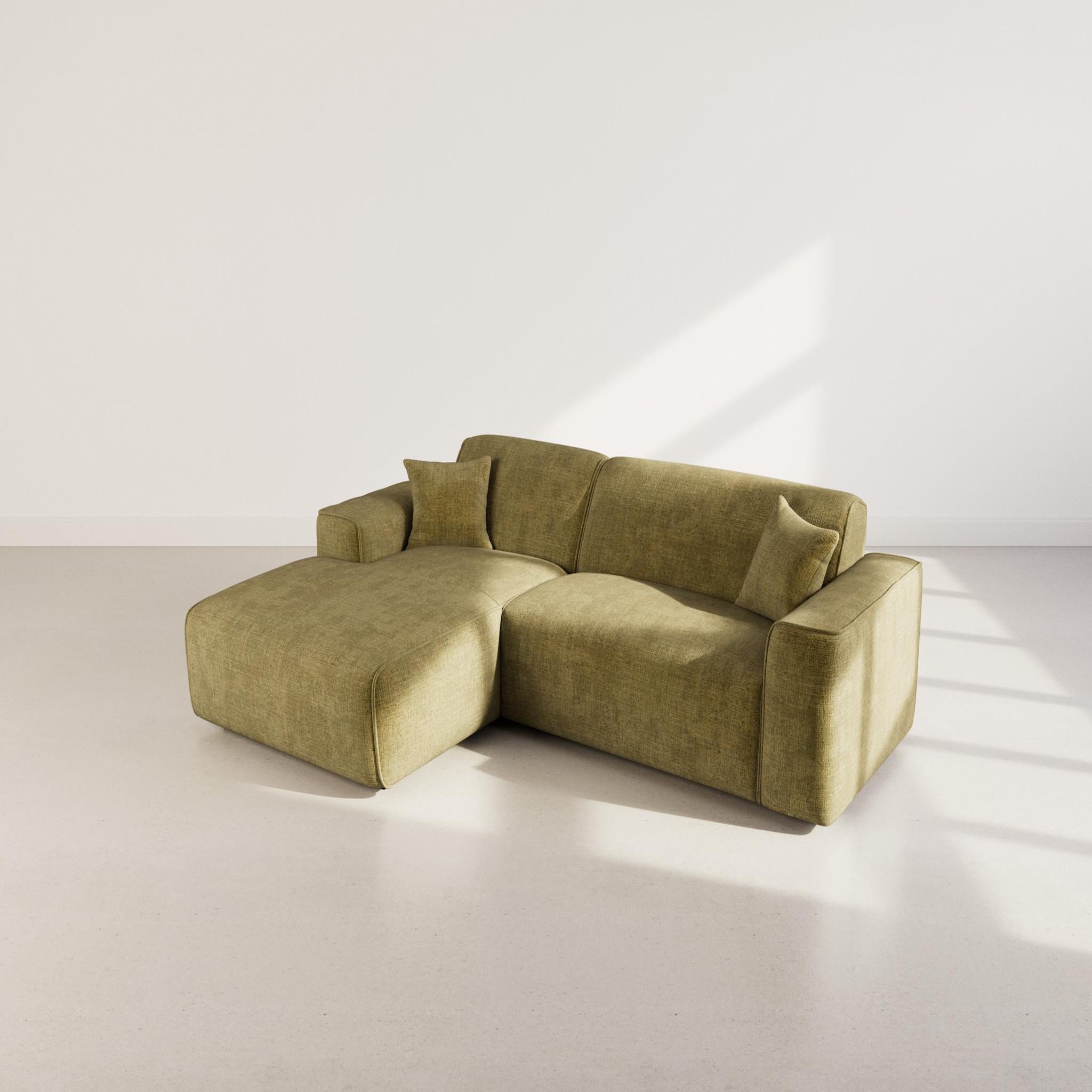 Voir la diapositive 5 : BEST MOBILIER Lison - canapé d'angle gauche 4 places en velours texturé
