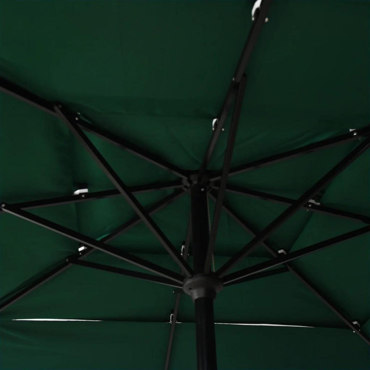 VIDAXL Parasol de jardin a 3 niveaux avec mat en aluminium vert