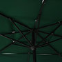 Voir la diapositive 5 : VIDAXL Parasol de jardin a 3 niveaux avec mat en aluminium vert