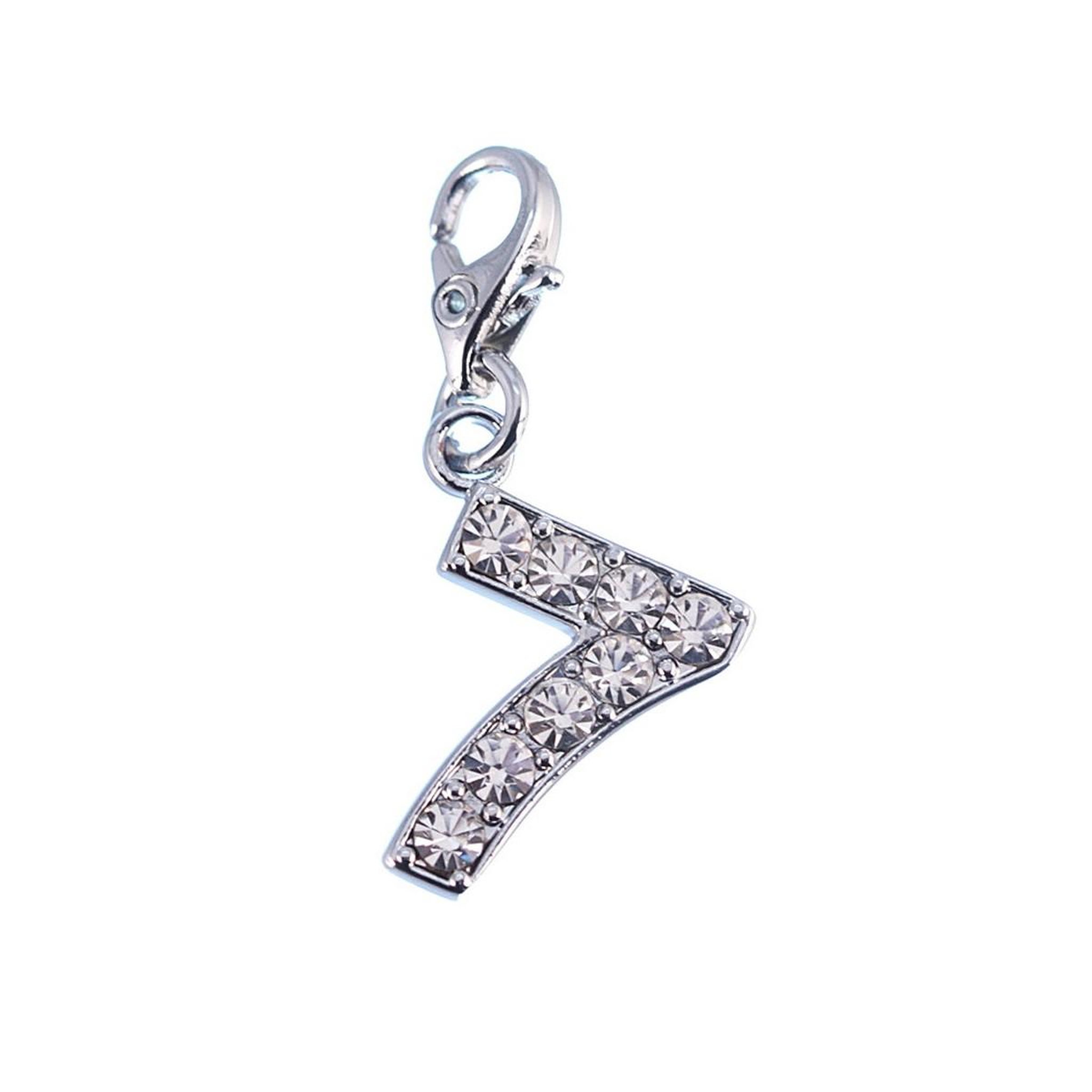 SC CRYSTAL Charm Chiffre 7 SC Crystal orné de Cristaux scintillants