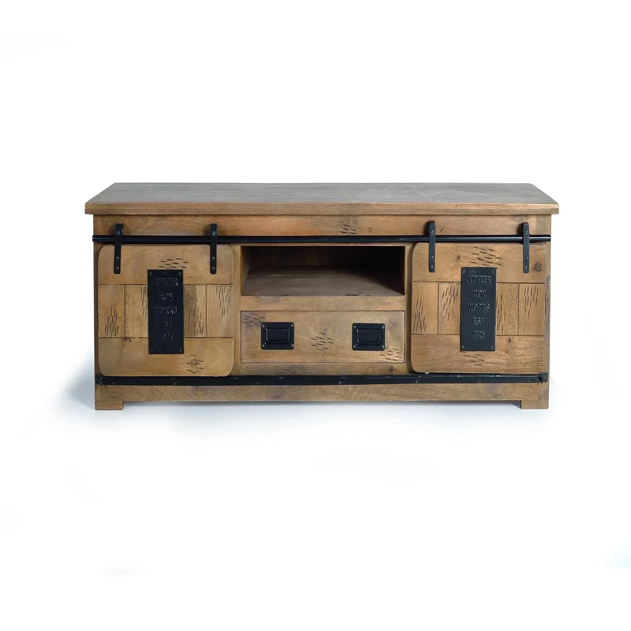 GINER Y COLOMER SL Meuble tv en bois de manguier 180 cm style industriel