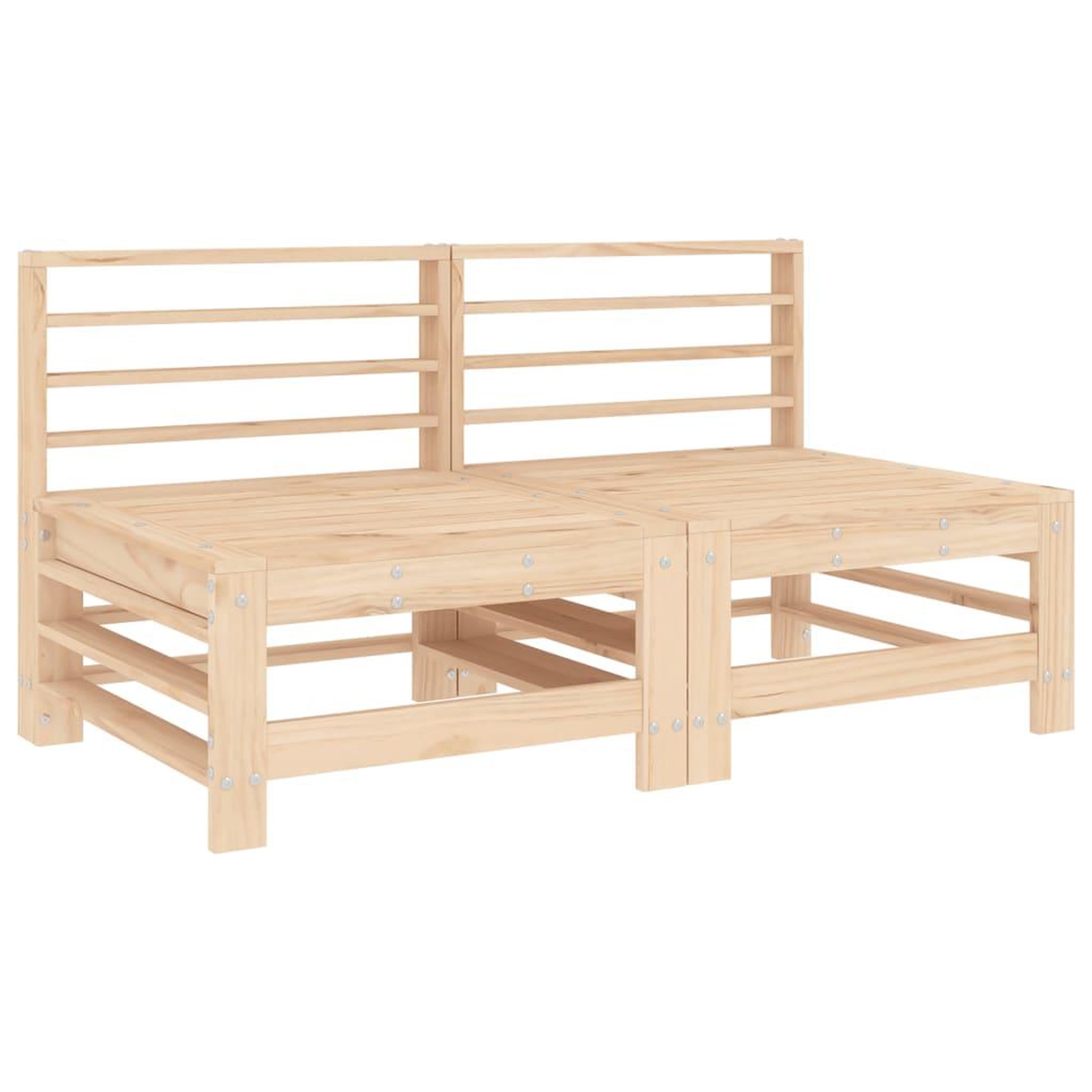 Voir la diapositive 3 : VIDAXL Salon de jardin 7 pcs Bois de pin massif
