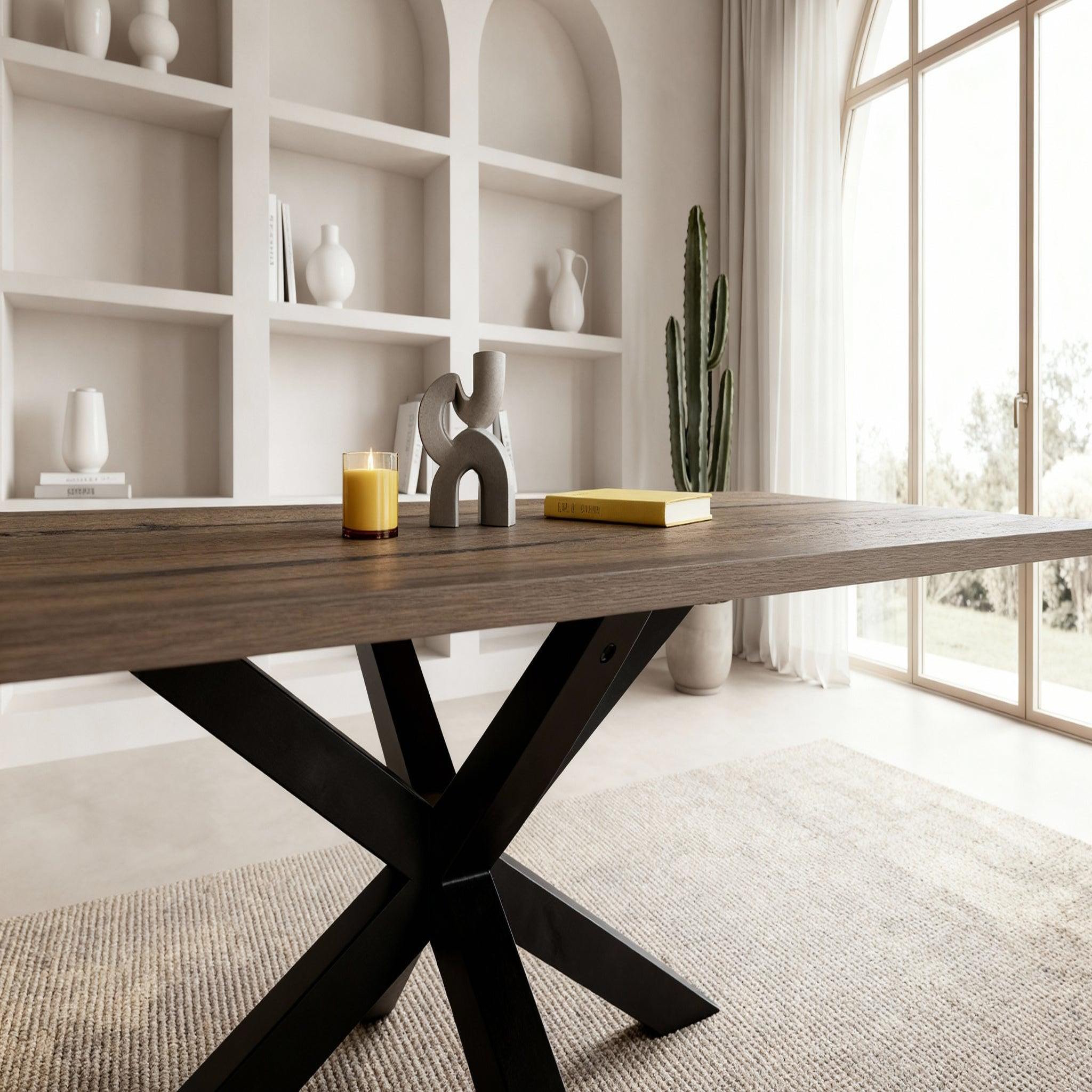 Voir la diapositive 4 : CASANOVA PARIS Silta - table à manger rectangulaire 180cmpieds en métal noir