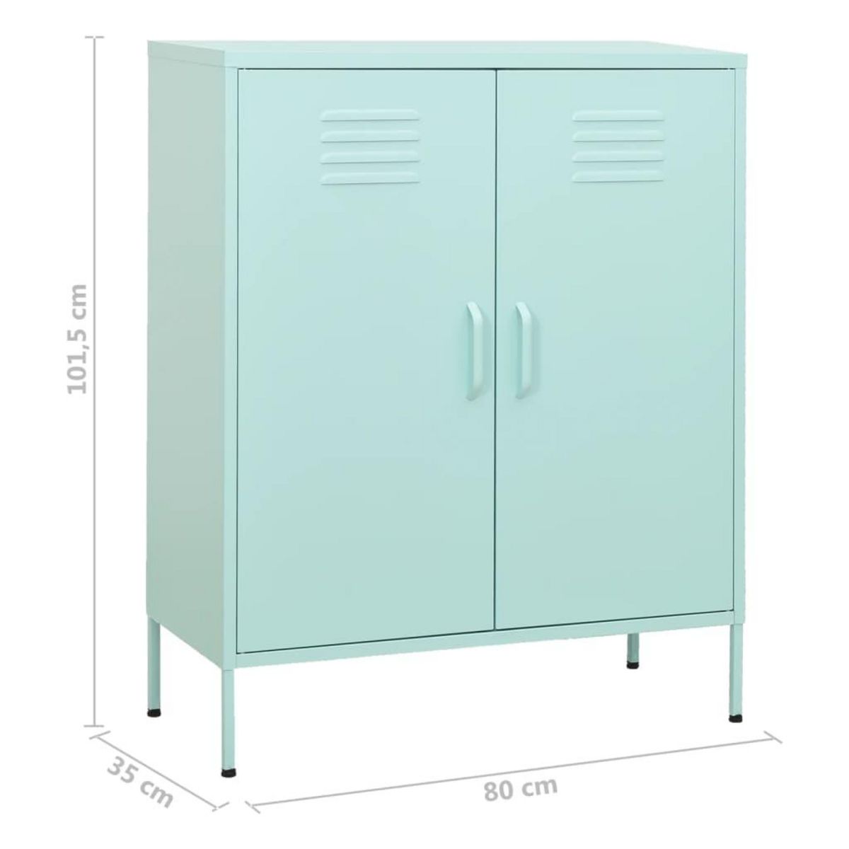 VIDAXL Armoire de rangement Vert menthe 80x35x101,5 cm Acier
