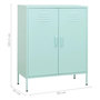 Voir la diapositive 6 : VIDAXL Armoire de rangement Vert menthe 80x35x101,5 cm Acier
