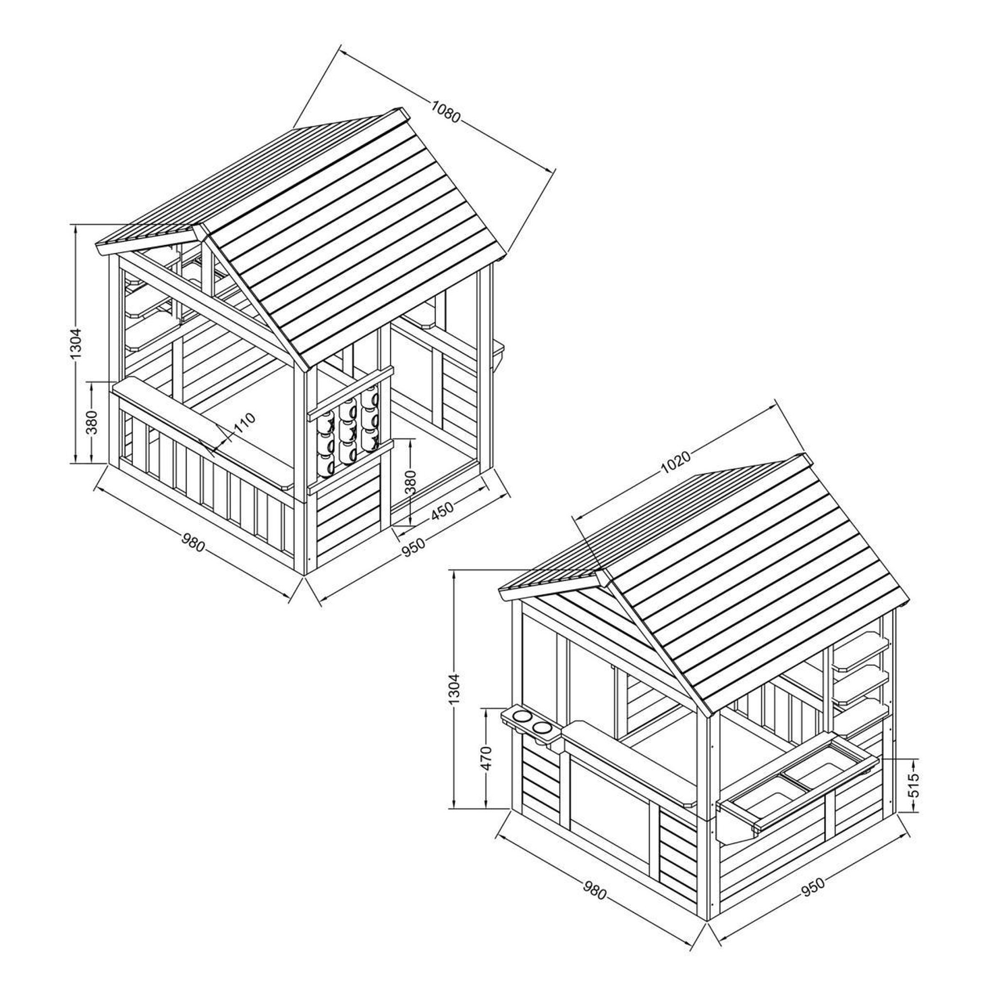 Voir la diapositive 4 : Axi House Maisonnette en bois - Lynn