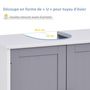 Voir la diapositive 4 : KLEANKIN Meuble salle de bain - meuble sous-vasque - placard 2 portes avec étagère - dim. 60L x 30l x 60H cm - MDF gris blanc