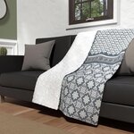 SOLEIL D'OCRE Plaid polaire microfibre doublé sherpa 120X160 cm LISBONNE, par Soleil d'ocre