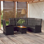 Voir la diapositive 1 : VIDAXL Salon de jardin 3 pcs avec coussins Noir Resine tressee