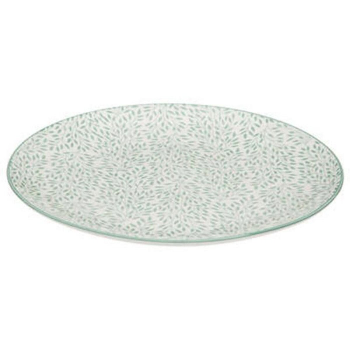 SECRET DE GOURMET Lot de 6 Assiettes Plates  Jasmin  26cm Bleu