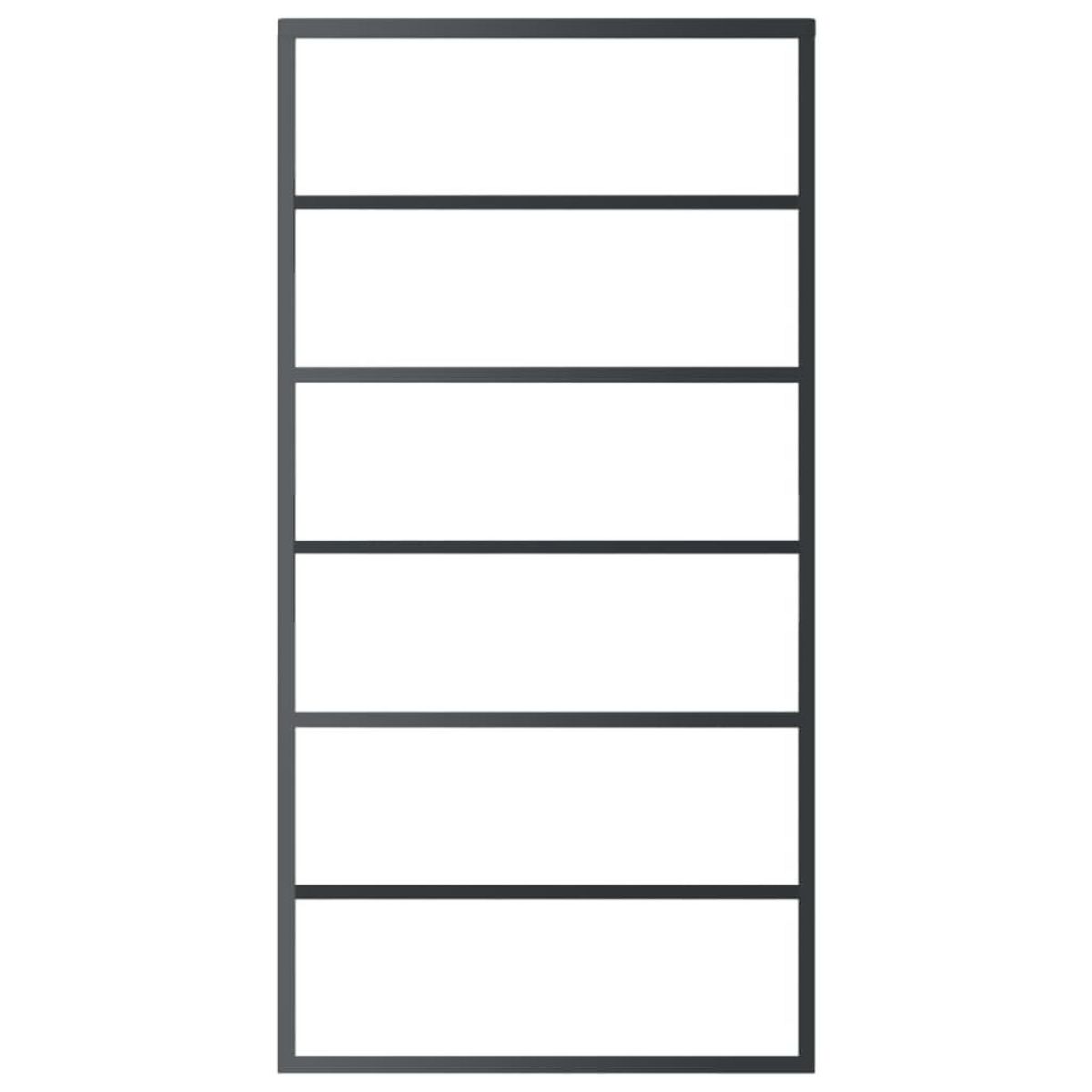 VIDAXL Porte coulissante Verre ESG et aluminium 102x205 cm Noir