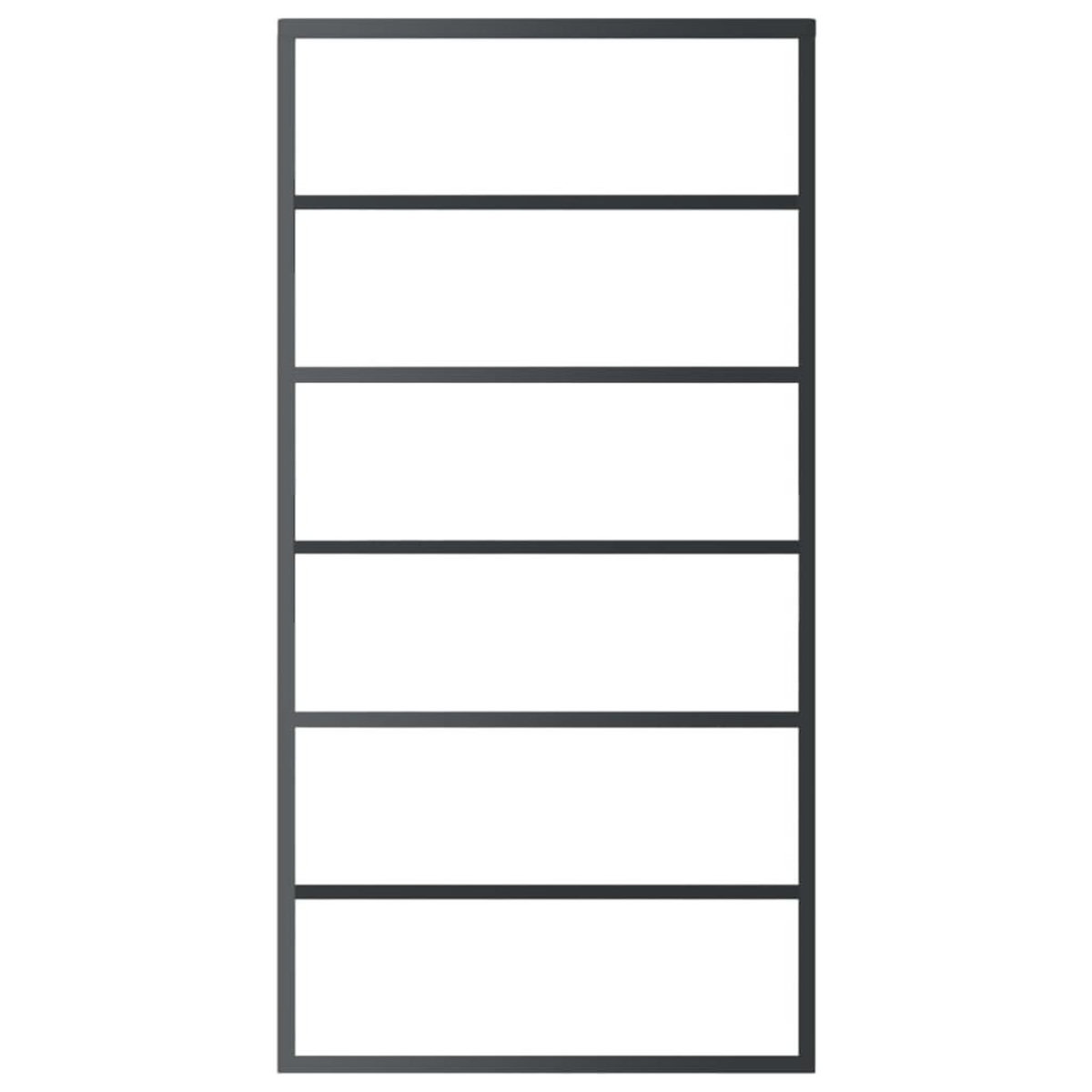 VIDAXL Porte coulissante Verre ESG et aluminium 102x205 cm Noir