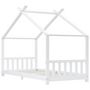 Voir la diapositive 3 : VIDAXL Cadre de lit d'enfant Blanc Bois de pin massif 90 x 200 cm