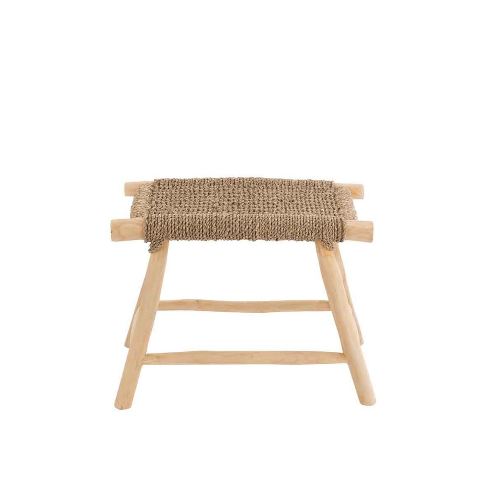 Voir la diapositive 2 : J-LINE Tabouret design en teck  timo  60cm naturel