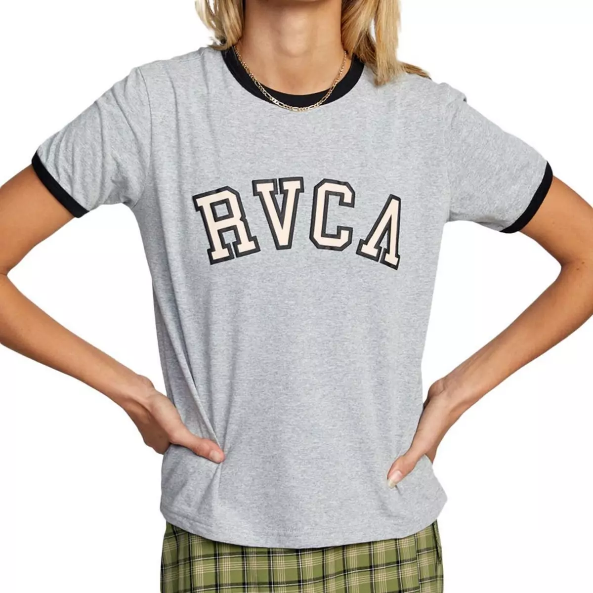  T-shirt Gris Femme RVCA University Ss
