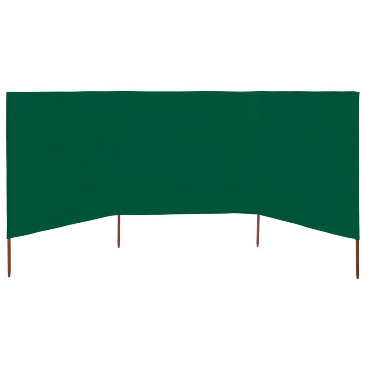 VIDAXL Paravent 3 panneaux Tissu 400 x 80 cm Vert