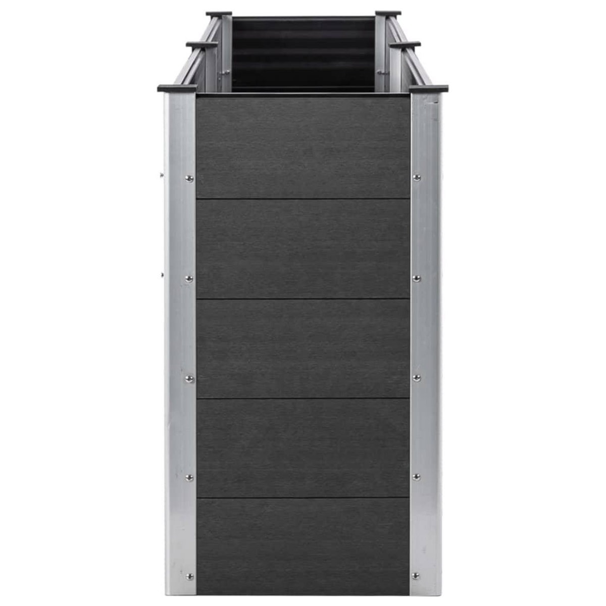 VIDAXL Lit sureleve de jardin 250x100x91 cm WPC Gris