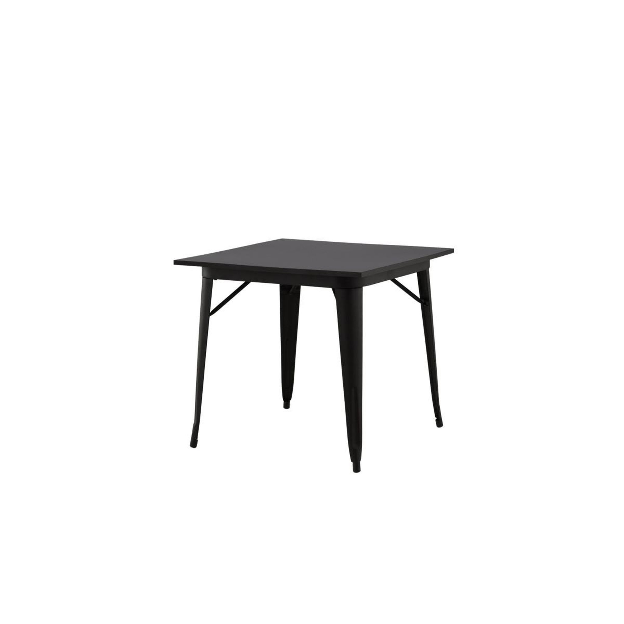Voir la diapositive 2 : Paris Prix Table à manger carrée  tempe  80cm noir