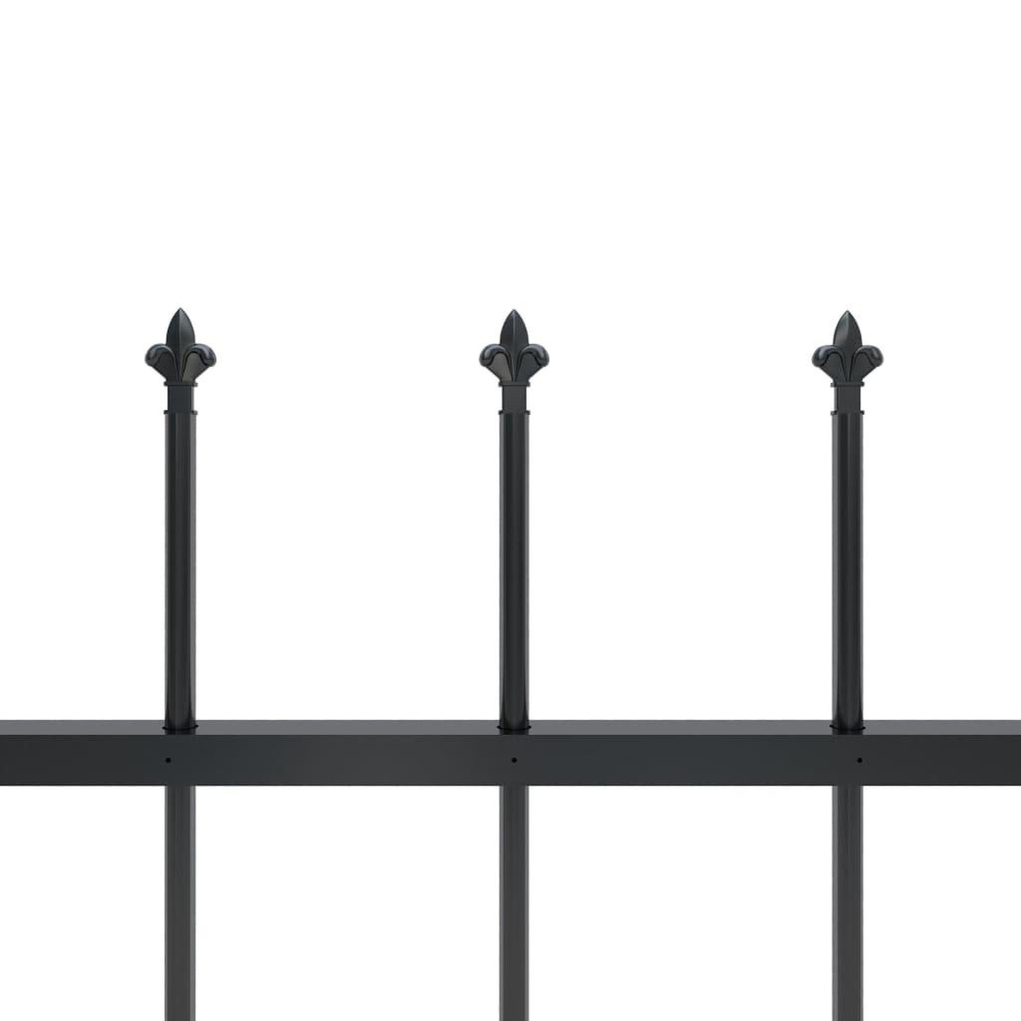Voir la diapositive 4 : VIDAXL Cloture de jardin avec dessus en lance Acier 6,8 x 1,5 m Noir