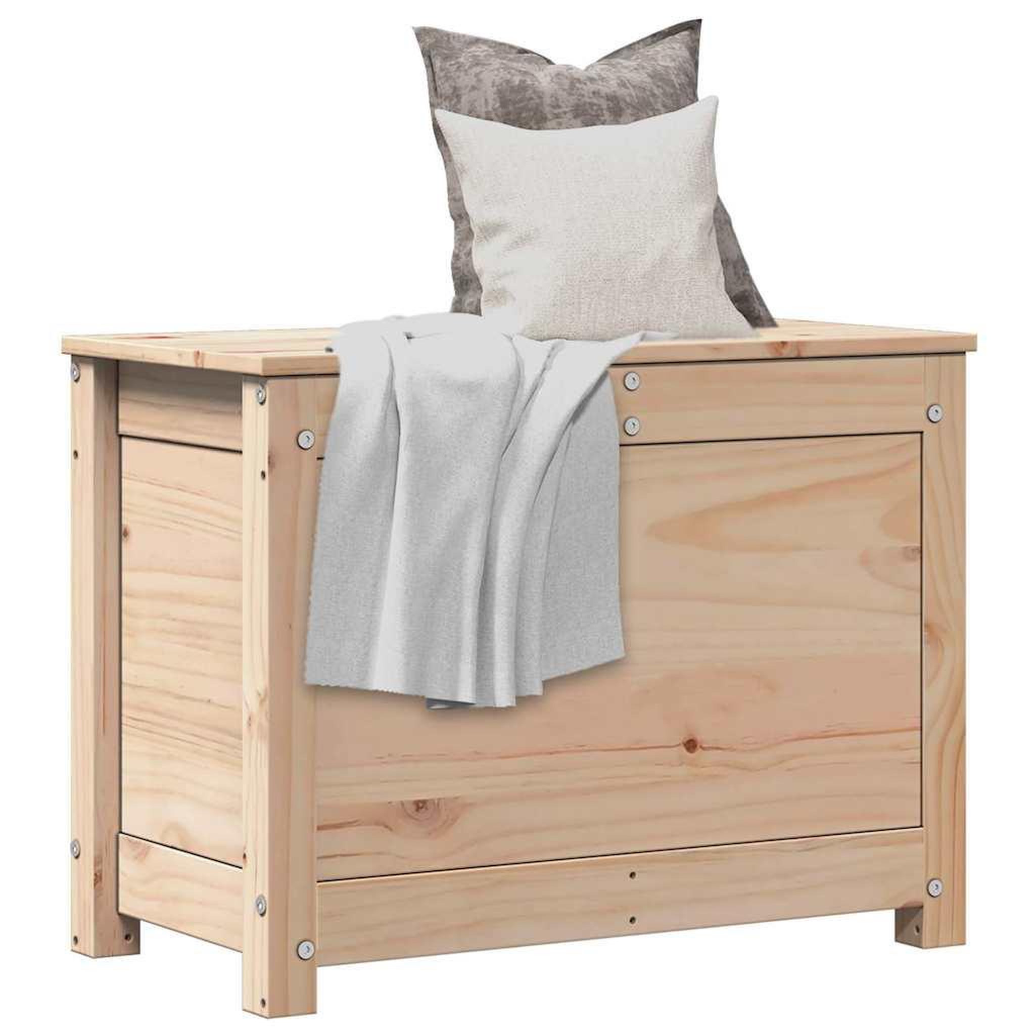 VIDAXL Boîte de rangement 60x32x45,5 cm Bois massif de pin