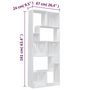 Voir la diapositive 6 : VIDAXL Bibliotheque Blanc brillant 67x24x161 cm Bois d'ingenierie