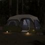 Voir la diapositive 3 : VIDAXL Tente familiale avec LED 9 personnes liberation rapide
