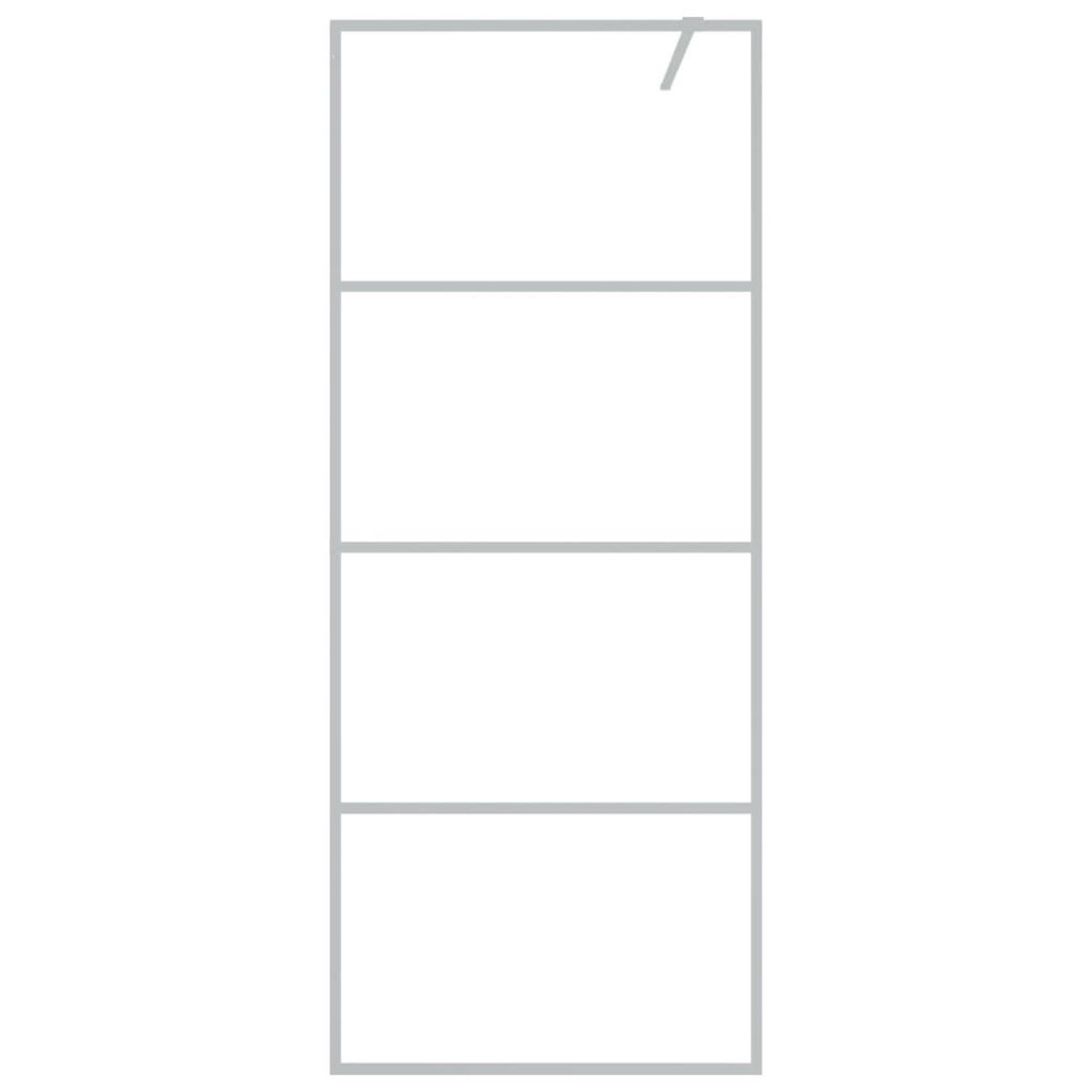 VIDAXL Paroi de douche Argente 80x195 cm Verre ESG transparent