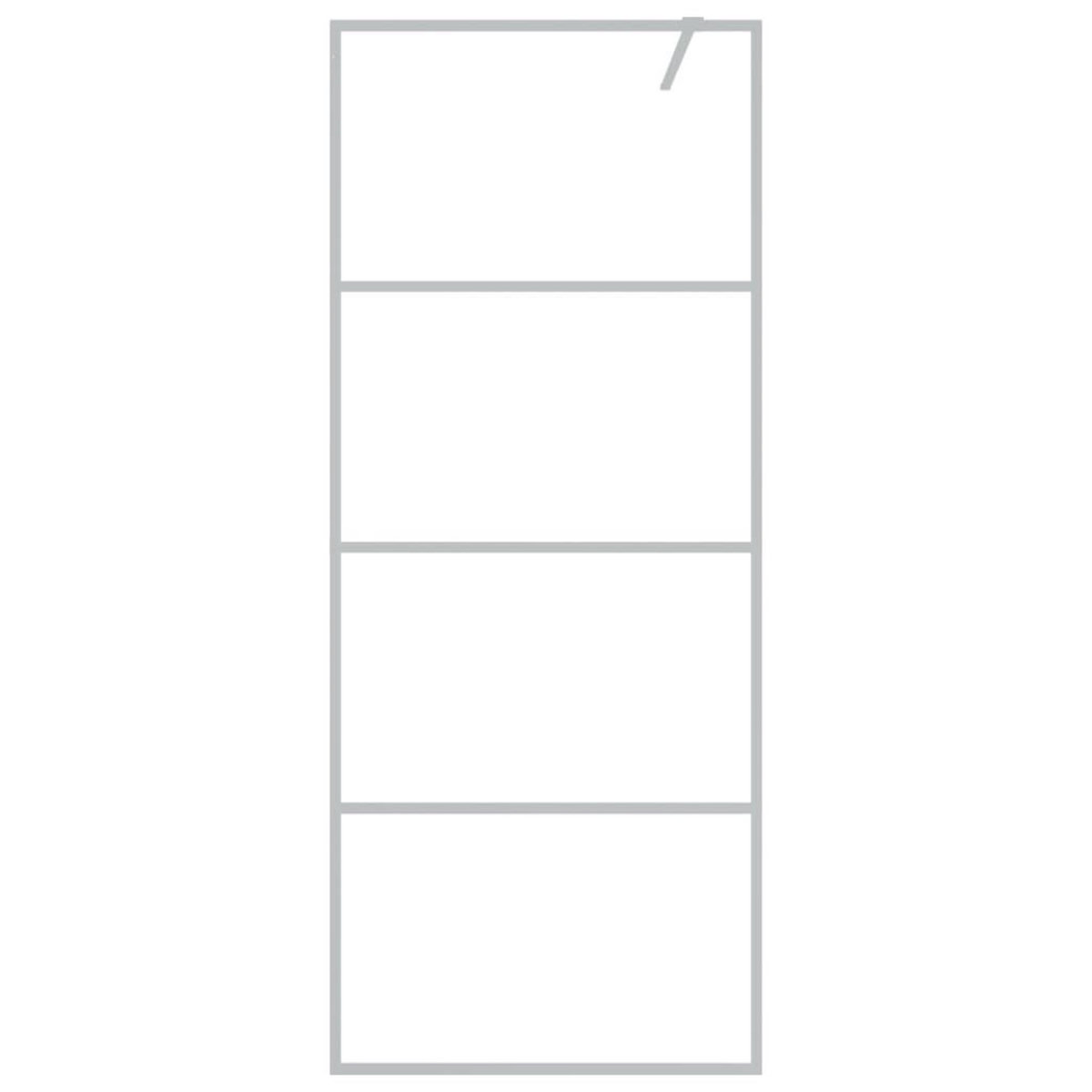 VIDAXL Paroi de douche Argente 80x195 cm Verre ESG transparent