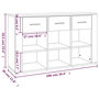 Voir la diapositive 6 : VIDAXL Buffet Chene fume 100x30x59,5 cm Bois d'ingenierie