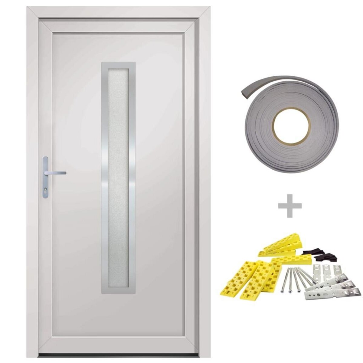 VIDAXL Porte d'entree Blanc 98x208 cm PVC