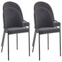 Voir la diapositive 3 : LISA DESIGN Imelda - lot de 4 chaises - en tissu - gris anthracite