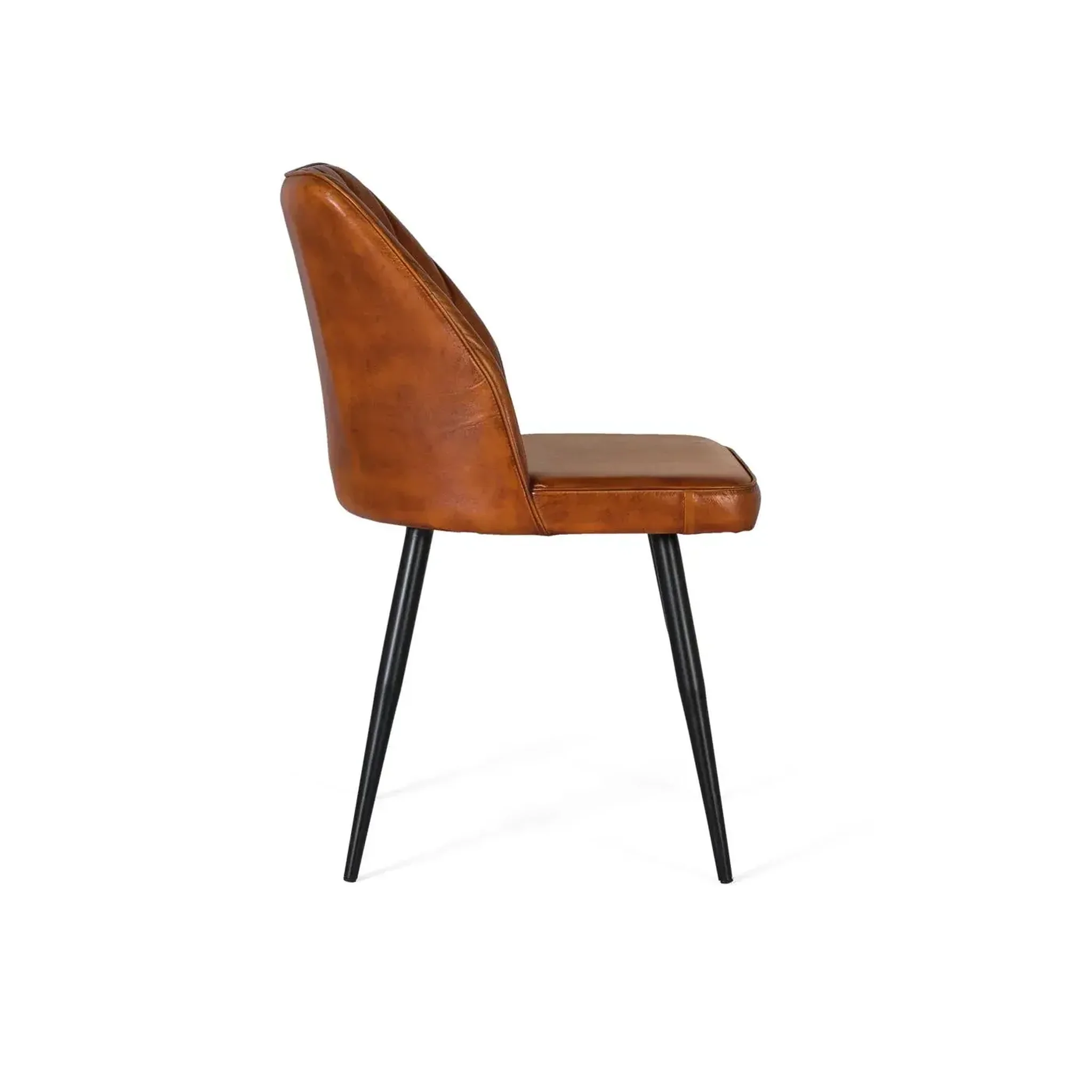 Voir la diapositive 3 : GINER Y COLOMER SL Chaise en cuir 47 cm style vintage moderne