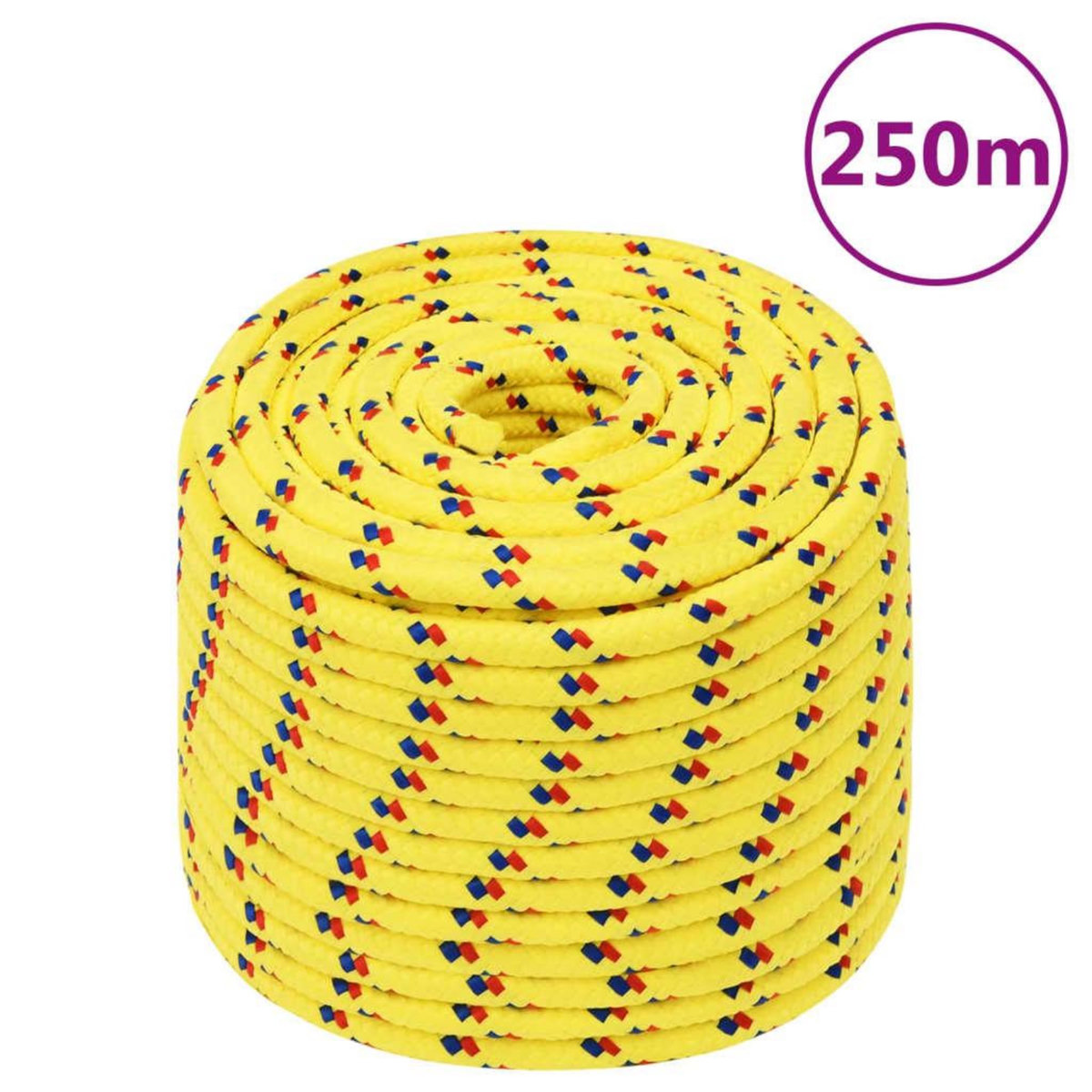 VIDAXL Corde de bateau Jaune 12 mm 250 m Polypropylene