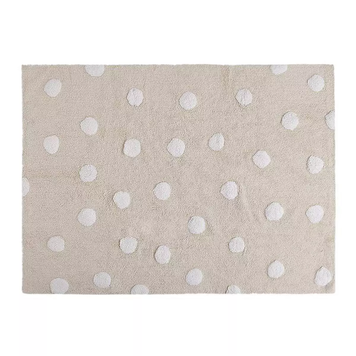 Lorena Canals Tapis coton motif points - beige - 120 x 160