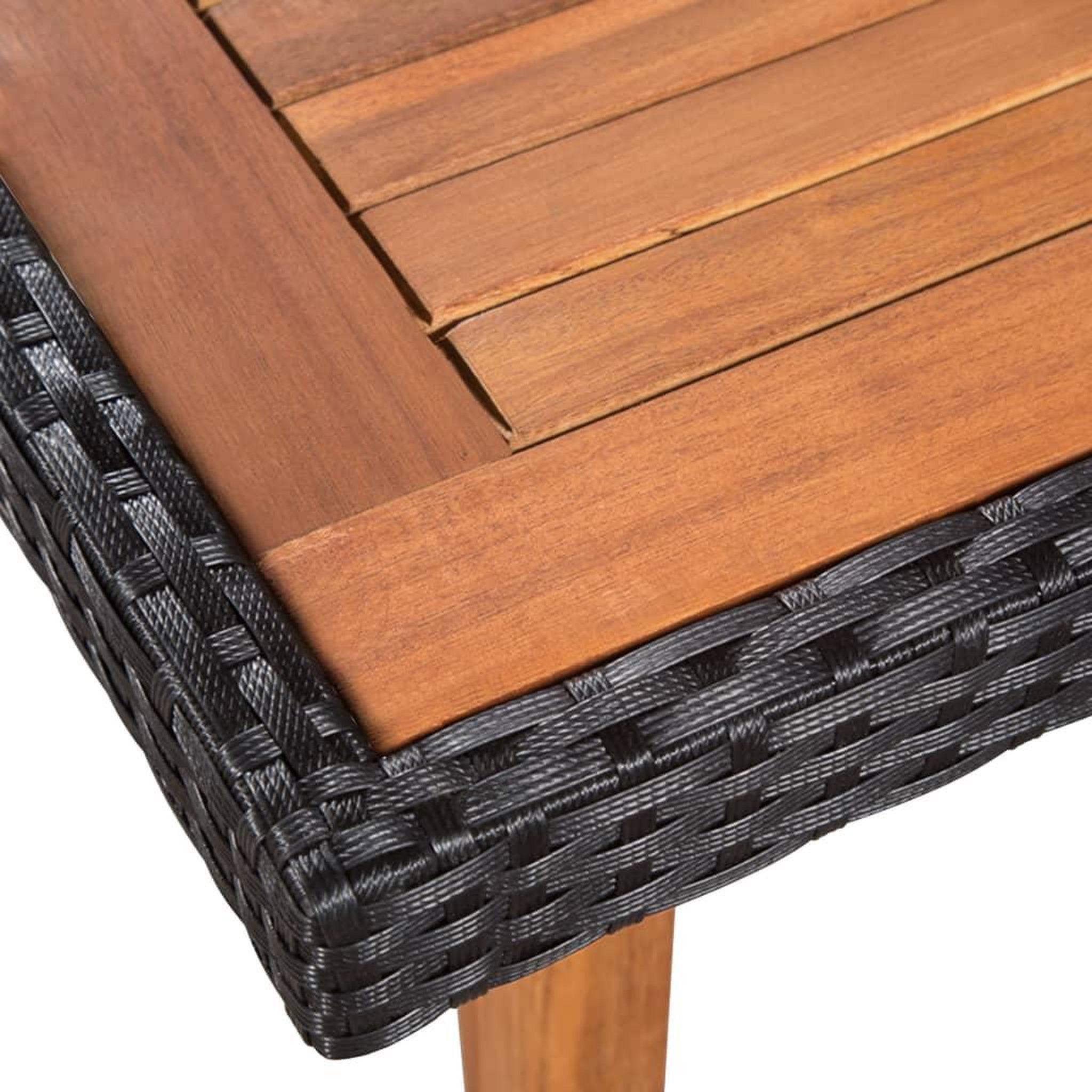Voir la diapositive 5 : VIDAXL Ensemble a manger d'exterieur 5 pcs resine tressee noir marron